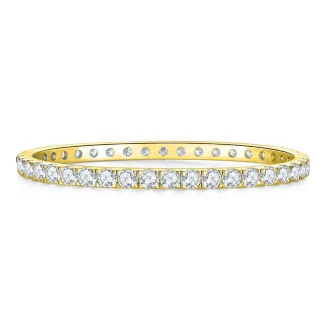 Retro "57 Cent" Full Moissanite Bangle