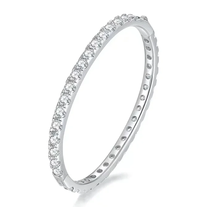 Retro "57 Cent" Full Moissanite Bangle