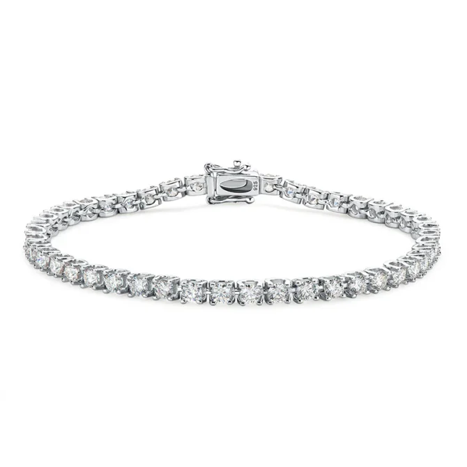 Retro "Babysbreath" 4mm Full moissanite tennies bracelet