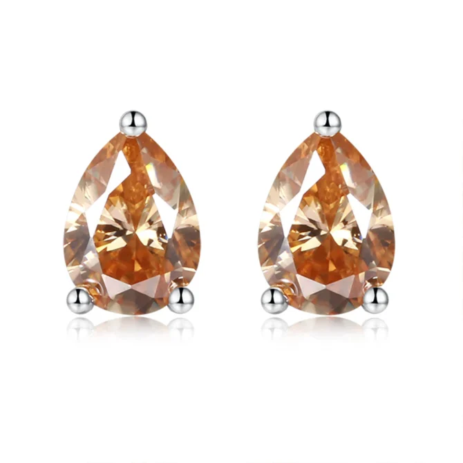 Retro 1ct Pear Cut Moissanite Earring Studs (4 colors)