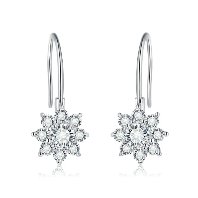 Retro The Classic Series-1ct Moissanite Dangling Earrings